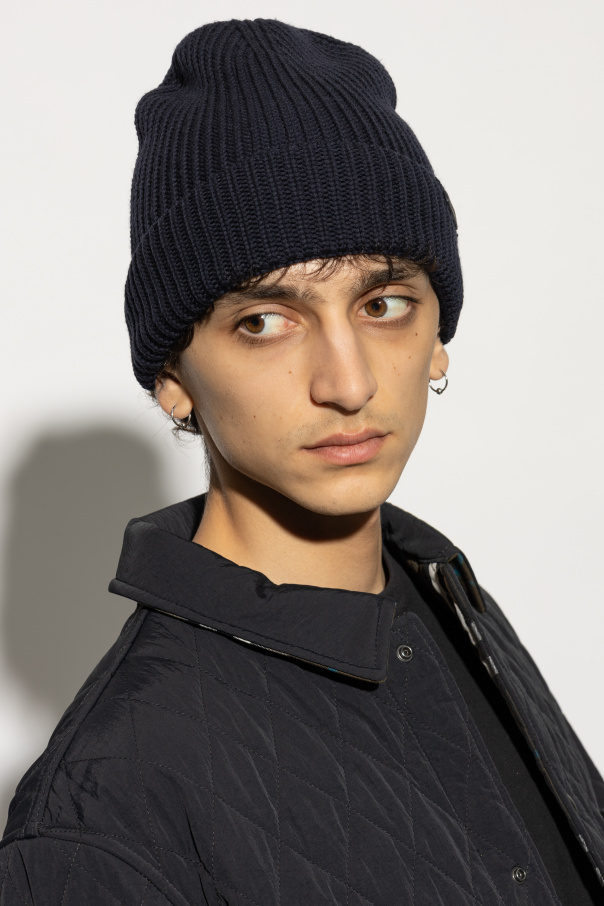 Brioni Wool hat with logo patch