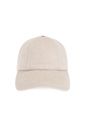 Cashmere cap with visor