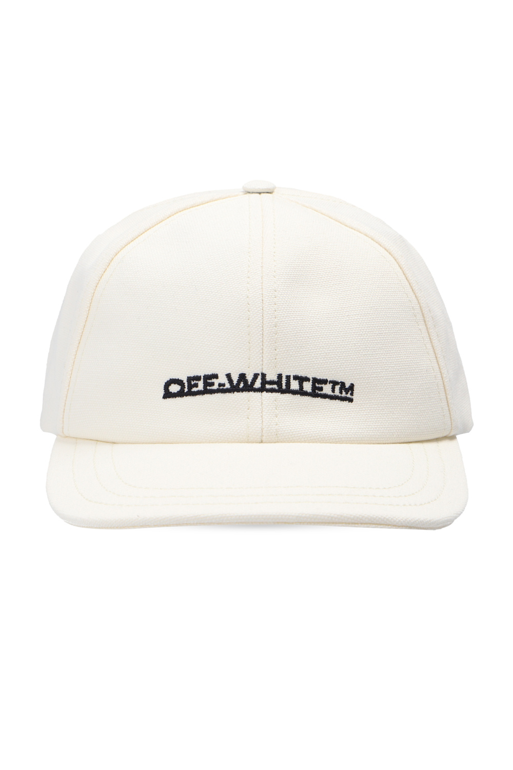 Off-White bow-detail knitted hat dusty White