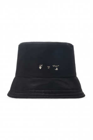 logo-print bucket hat Schwarz