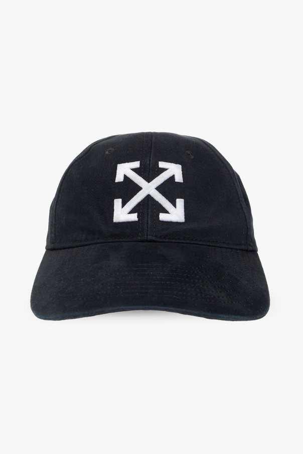 Off-White Woman s Black Denim Hat With Moon Allover Print