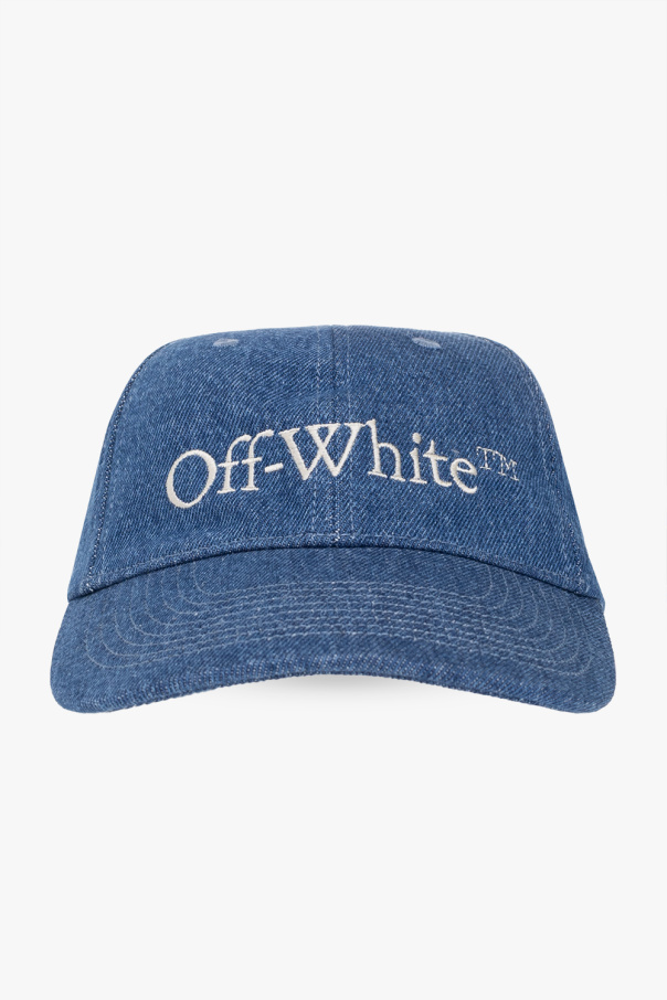 Off-White mid profile cap with semi-curved visor