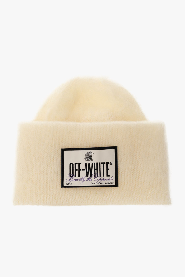 Off-White Kids logo patch baseball cap Bianco