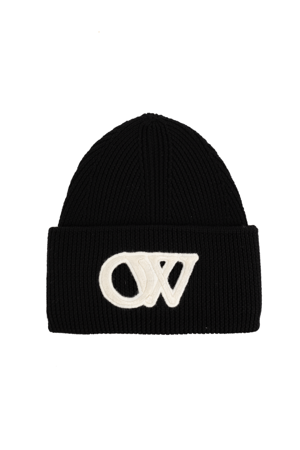 Off-White Wool beanie with logo