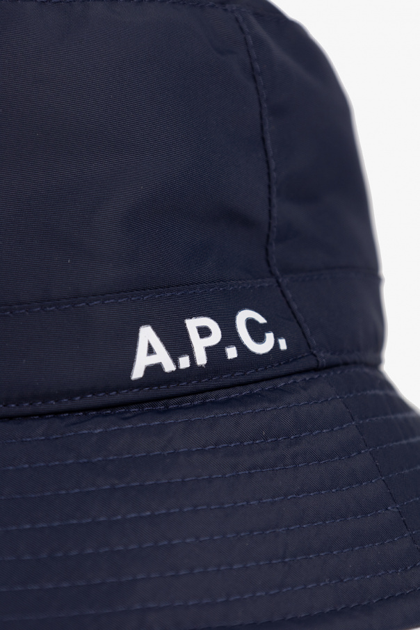 A.P.C. Charles Jeffrey Loverboy logo check bucket hat Blau