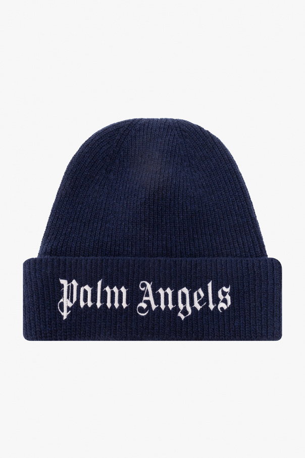 Palm Angels Kids Logo-embroidered beanie