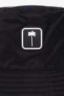 Palm Angels BLACK Bucket hat with logo