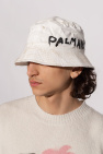 Palm Angels WHITE Bucket hat with logo