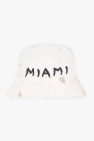 Palm Angels WHITE Bucket hat with logo