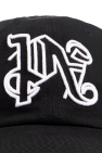 Palm Angels BLACK Baseball cap with monogram