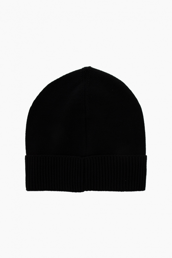 Palm Angels bow-detail cable-knit hat