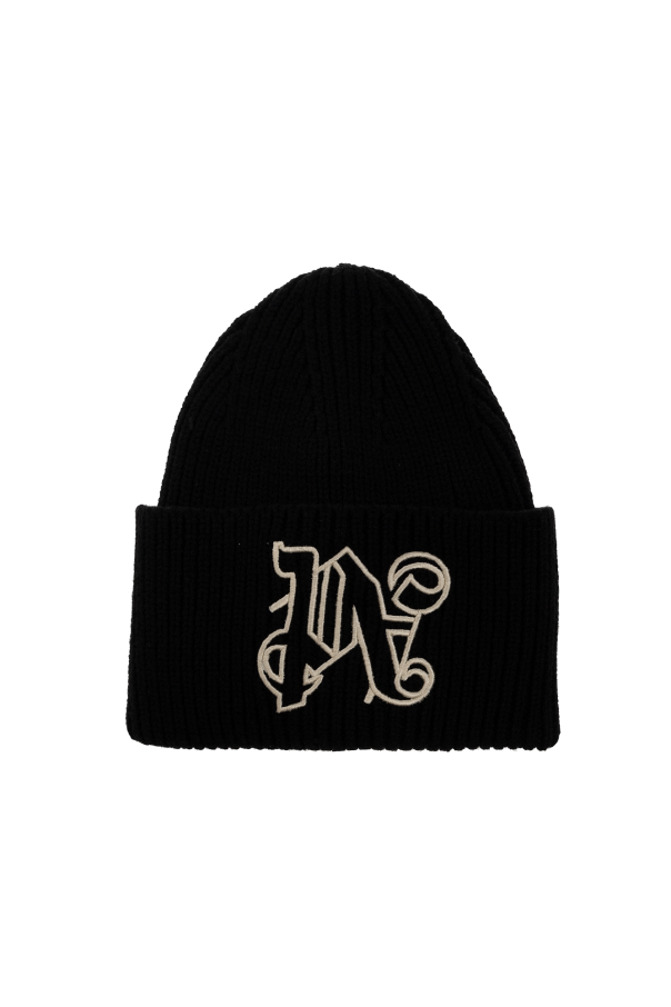 Palm Angels logo-print wide-brim hat