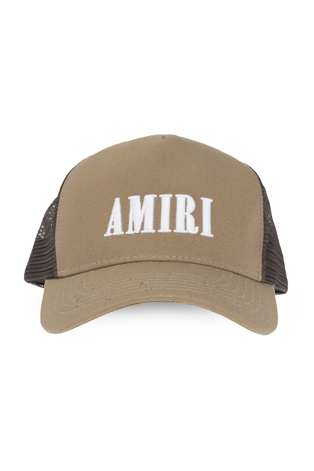 AMIRI Brown Star Leather Trucker Cap