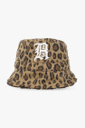 R13 beige Bucket hat with logo