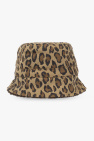 R13 beige Bucket hat with logo
