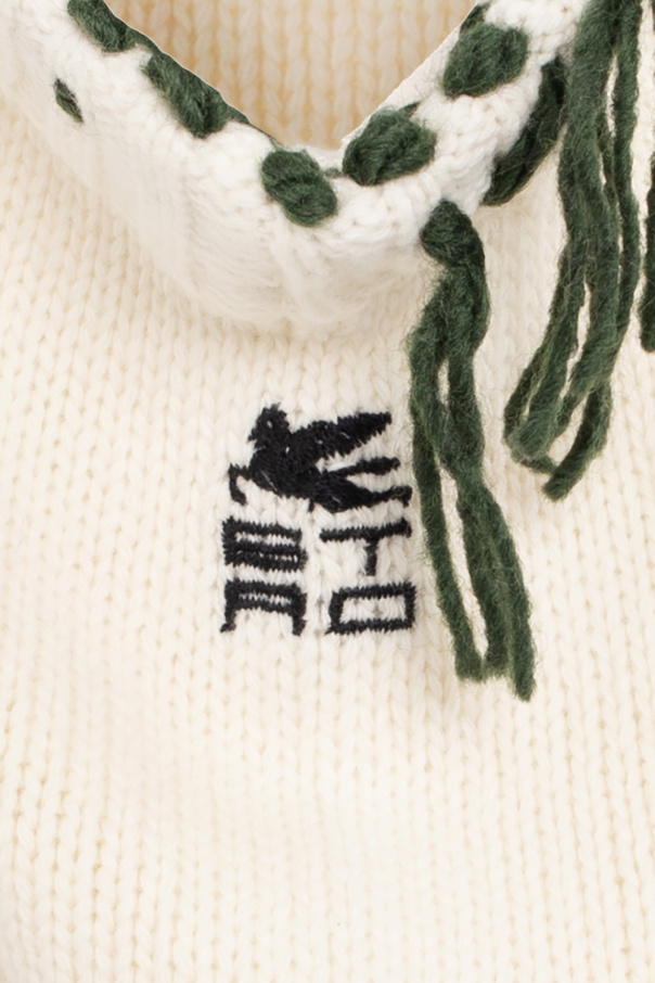 Etro Wool hood with logo