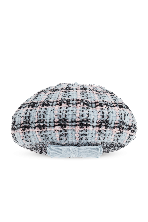 Tweed beret with bow od Self-Portrait Kids