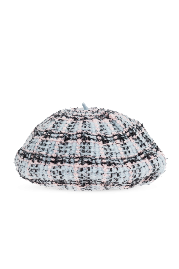 Self-Portrait Kids Tweed beret with bow