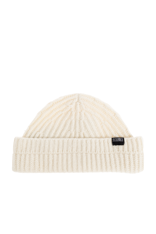 Wool beanie with logo patch od MM6 Maison Margiela