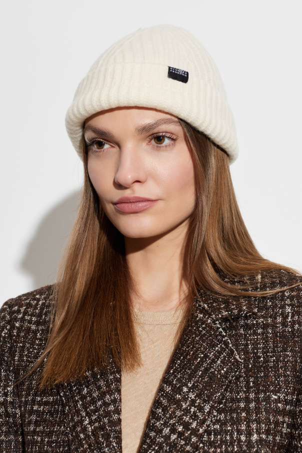 MM6 Maison Margiela Wool beanie with logo patch