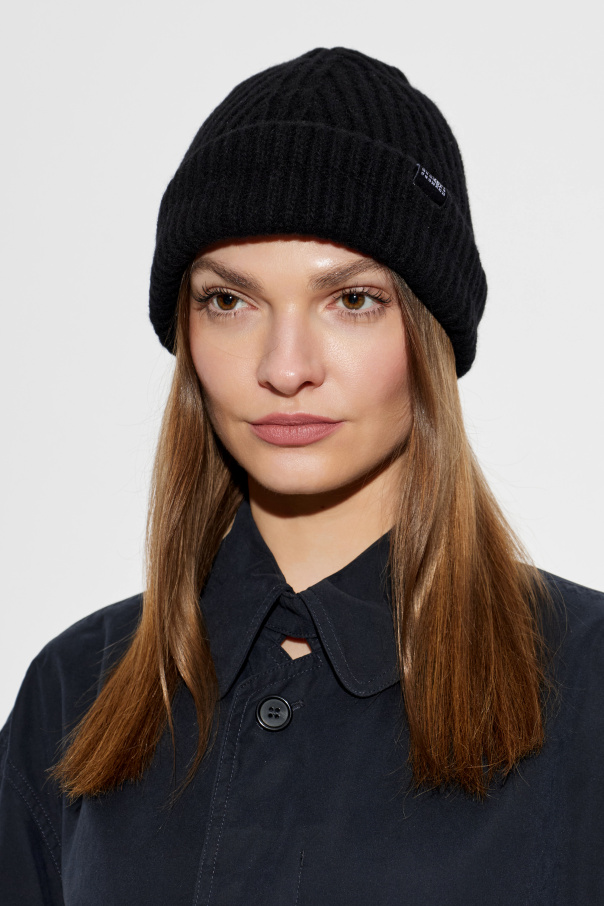 MM6 Maison Margiela Gorro de lana con parche con logotipo