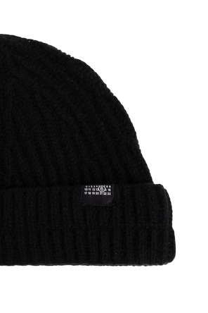 MM6 Maison Margiela Wool beanie with logo patch