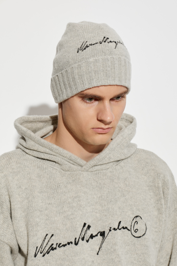 MM6 Maison Margiela Wool beanie with embroidered logo