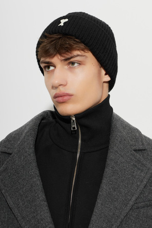 Ami Alexandre Mattiussi Gorro de lã com logótipo cosido
