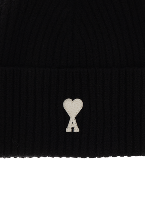 Ami Alexandre Mattiussi Gorro de lã com logótipo cosido
