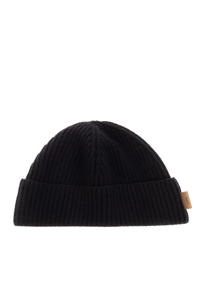 Wool Beanie with Sewn Logo