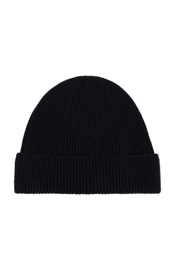 Kiton Cashmere beanie with logo patch
