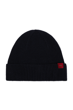 Gorro de cachemira con parche de logo