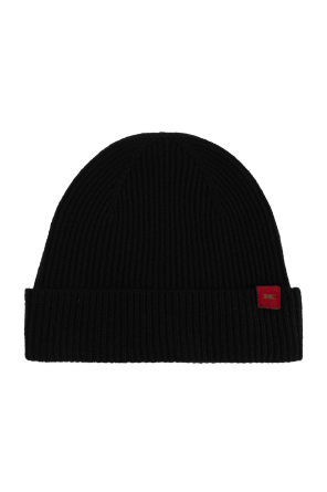 Gorro de cachemira con parche con logo