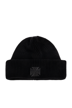 Wool beanie with logo