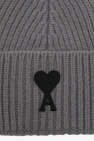 Ami Alexandre Mattiussi GREY Wool beanie with logo