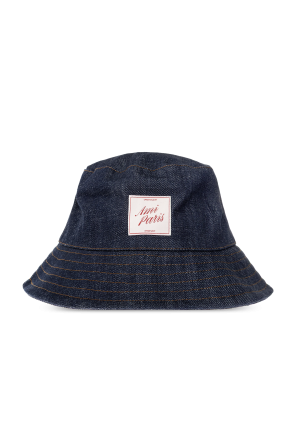 Denim bucket hat with logo