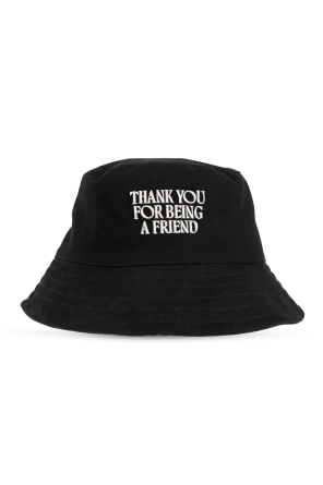 Hat with embroidered lettering