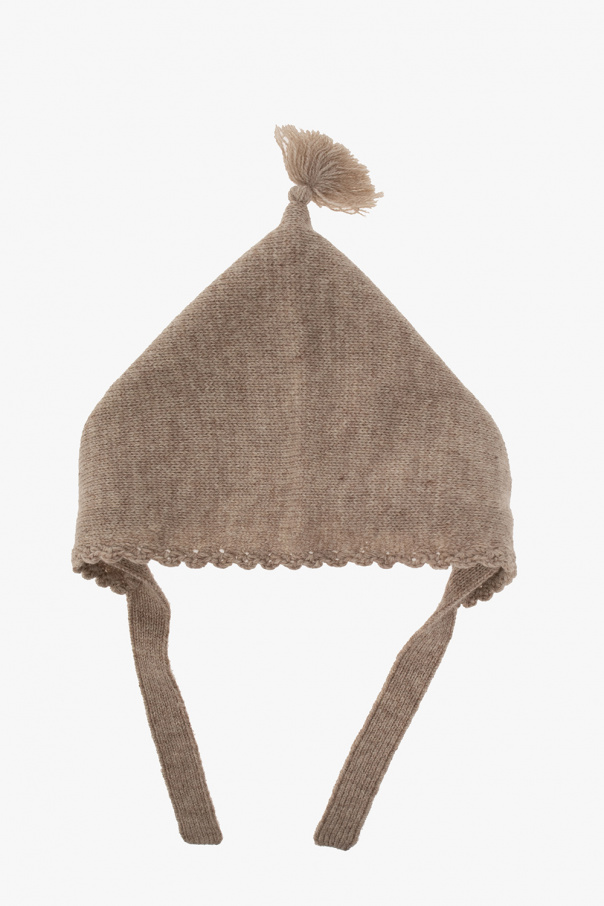 Bonpoint  Wool hat with ties