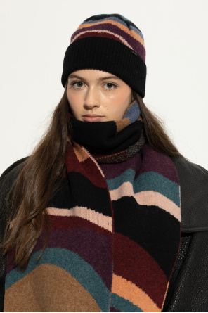 Czapka ze wzorem w pasy od Paul Smith