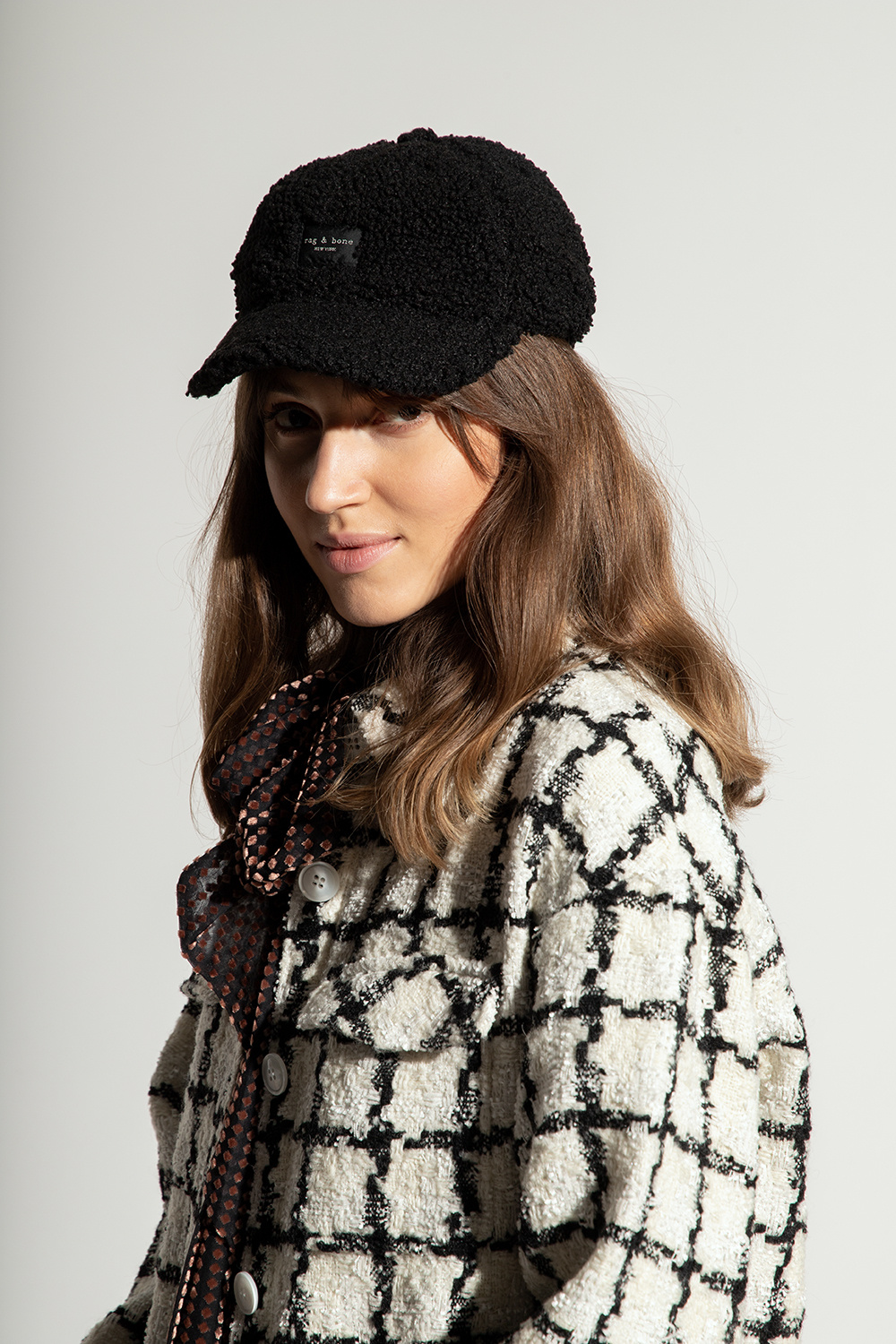 Rag & Bone  ‘Addison’ fleece baseball cap