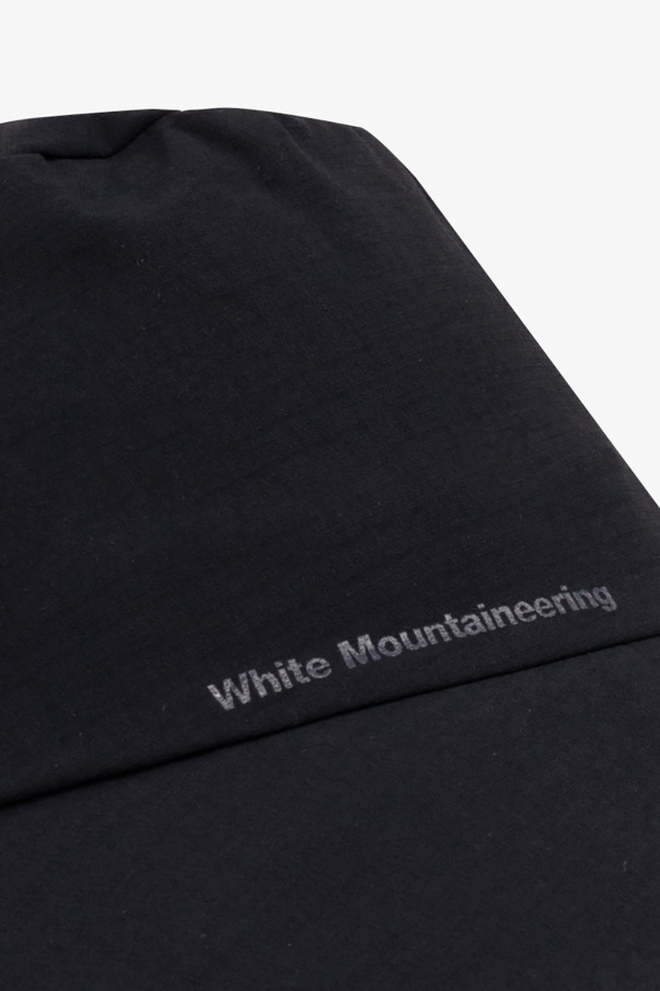 White Mountaineering Bucket Clutche hat with logo