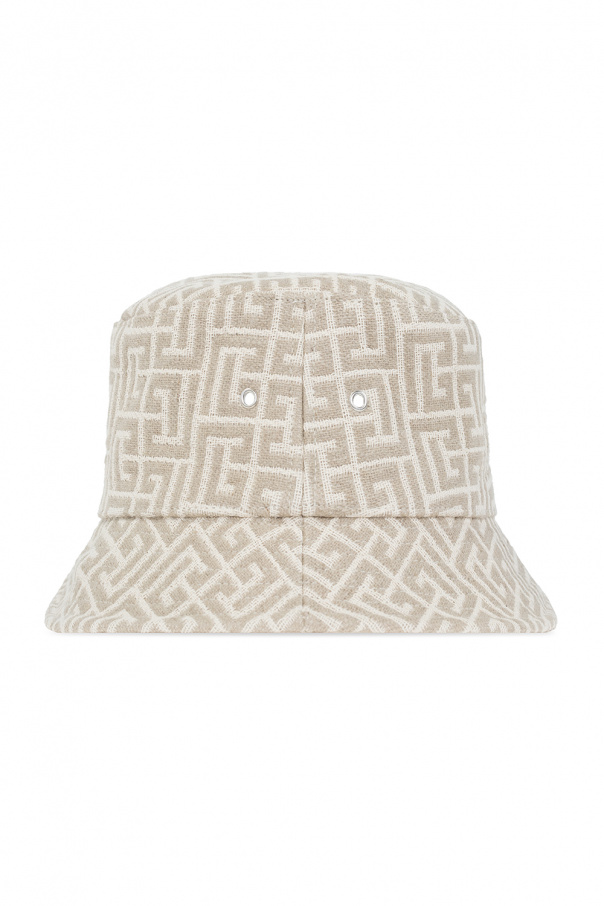 Balmain Bucket Forest hat with monogram