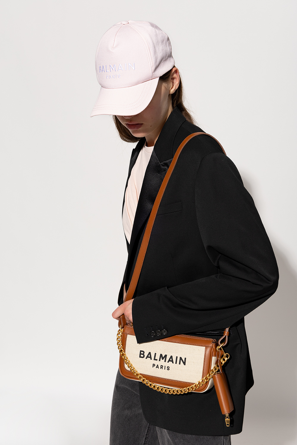 balmain logo-embossed Czapka z daszkiem