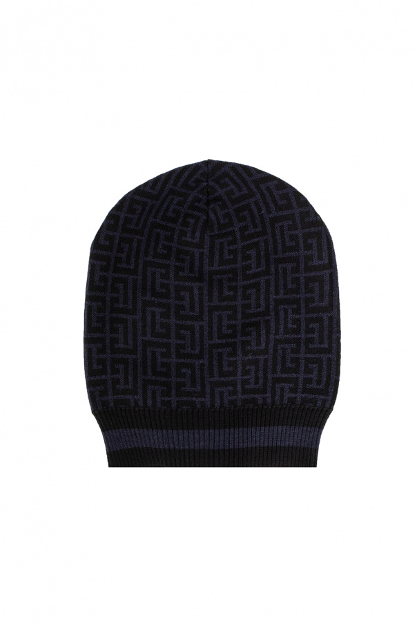 Balmain Monogrammed wool beanie