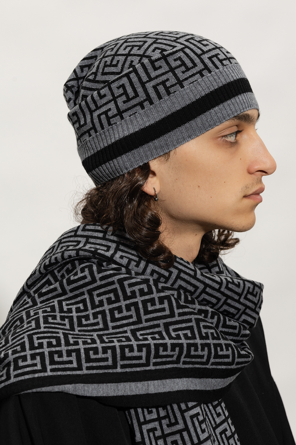 Balmain Monogrammed beanie