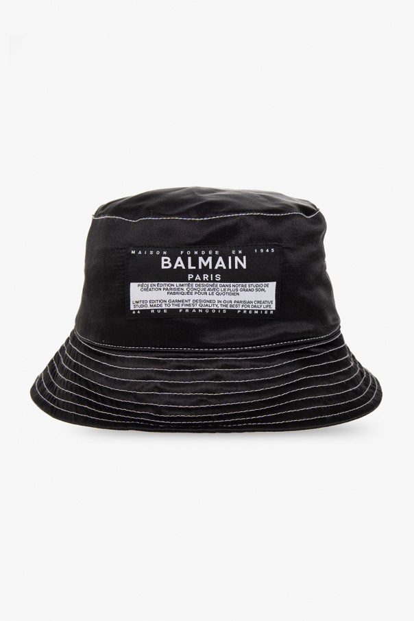 Balmain Silk bucket hat Heritage with logo