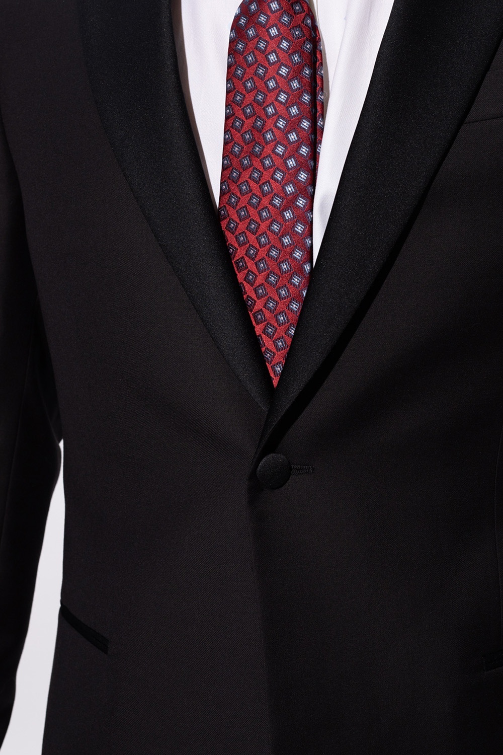 red armani suit