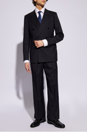 Wool suit od Giorgio fringed Armani