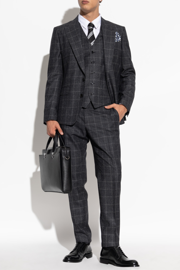 Dolce & Gabbana Anzug mit Wollbesatz