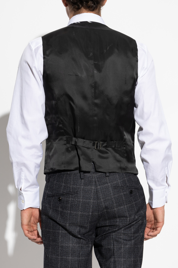 Dolce & Gabbana Anzug mit Wollbesatz